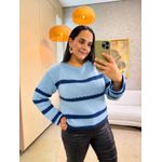 Tricot Maju Azul Claro/ Azul Escuro 