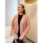 Casaco Tricot Trança Rose