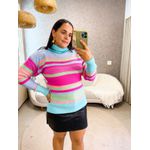 Tricot Degrade Rosa/Azul Claro 