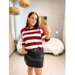 Tricot Básico Listrado Marsala