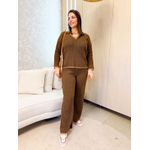 Conjunto Juliana Tricot Marrom