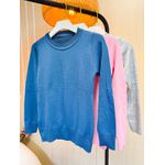 Combo Tricot Azul-Rosa-Cinza 