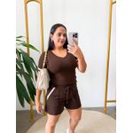 Conjunto Jaque Moletinho Marrom