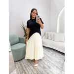 Vestido Faby Preto e Off 