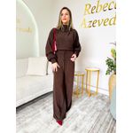 Conjunto Tricot Julia Marrom 