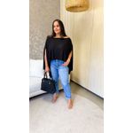 Blusa Capa Briana Preta Tricot 