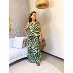 Vestido Veneza Verde Estampado 
