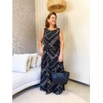 Vestido Veneza Preto Estampado