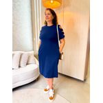 Vestido Gerliane Azul Marinho Plus 