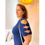 Vestido Gerliane Azul Marinho Plus 
