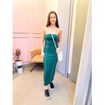 Vestido Graciele verde/ branco 