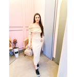 Vestido Alexia nude canelado