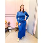 Vestido Ana Moletinho Azul