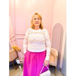 Tricot Luísa off/ lilas / laranja