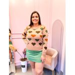 Tricot Solange marrom coração