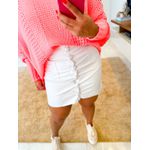 Saia Roberta Branca couro fake