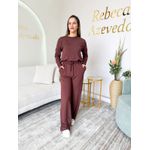Conjunto Jade Marrom Moletinho 