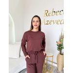 Conjunto Jade Marrom Moletinho 