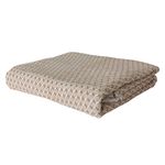 Manta Casal Colmeia 100% Algodão Caramelo com Neblina 2,20 x 2,55 m - Redes de Dormir