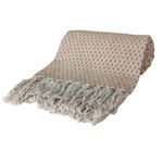 Manta Casal Colmeia 100% Algodão Caramelo com Neblina 2,20 x 2,55 m - Redes de Dormir