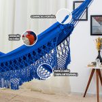 Rede De Dormir Casal Clone Azul