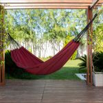 Rede de Dormir Jeans Life Basic Vinho com Preto