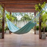 Rede de Dormir Jeans Life Basic Verde Bebê com Branco
