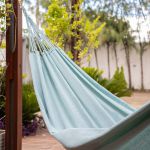 Rede de Dormir Jeans Life Basic Verde Bebê com Branco