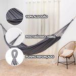 Rede de Dormir Jeans Life Basic Cinza Neblina