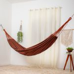Rede de Dormir Jeans Life Basic Laranja com Preto