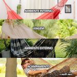 Rede de Dormir Jeans Life Basic Vermelho com Preto