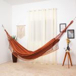Rede de Dormir Jeans Life Laranja com Preto
