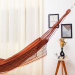 Rede de Dormir Jeans Life Laranja com Preto