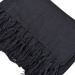 Manta de Algodão Solteiro Jeans Preto 2,00 x 1,40 m - Redes de Dormir