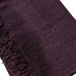 Manta de Algodão Solteiro Jeans Vinho com Preto 2,00 x 1,40 m - Redes de Dormir