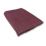 Manta de Algodão Multiuso p/ Cama, Sofá Xadrez Vinho com Branco 2,30m x 1,55m