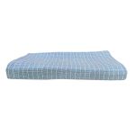 Manta de Algodão Multiuso p/ Cama, Sofá Xadrez Azul Bebê com Branco 2,30m x 1,55m