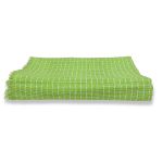 Manta de Algodão Multiuso p/ Cama, Sofá Xadrez Verde Limão com Branco 2,30m x 1,55m