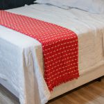 Manta Casal Força do Querer Vermelho com Branco - Redes de Dormir