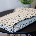 Manta Casal Multiuso Força do Querer p/ Cama, Sofá - Bege com Preto
