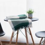 Manta Xadrez Casal Multiuso 100% Algodão p/ Cama, Sofá - Verde com Bege