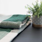 Manta Xadrez Casal Multiuso 100% Algodão p/ Cama, Sofá - Verde com Bege