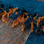 Manta Xadrez Casal Multiuso 100% Algodão p/ Cama, Sofá - Laranja com Preto e Azul