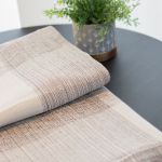 Manta Xadrez Casal Multiuso Mesclado 100% Algodão p/ Cama, Sofá - Bege com Marrom