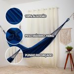Rede de Dormir Jeans Life Basic Azul Royal com Preto
