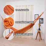Rede de Dormir Jeans Life Laranja