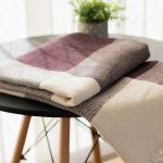 Manta Xadrez Casal Multiuso 100% Algodão p/ Cama, Sofá - Mesclado Bordô
