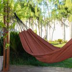 Rede de Dormir Jeans Life Basic Laranja com Preto