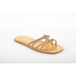 Rasteira Tiras Cristal Ouro Ref. 0979.09931