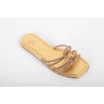 Rasteira Tiras Cristal Ouro Ref. 0979.09931